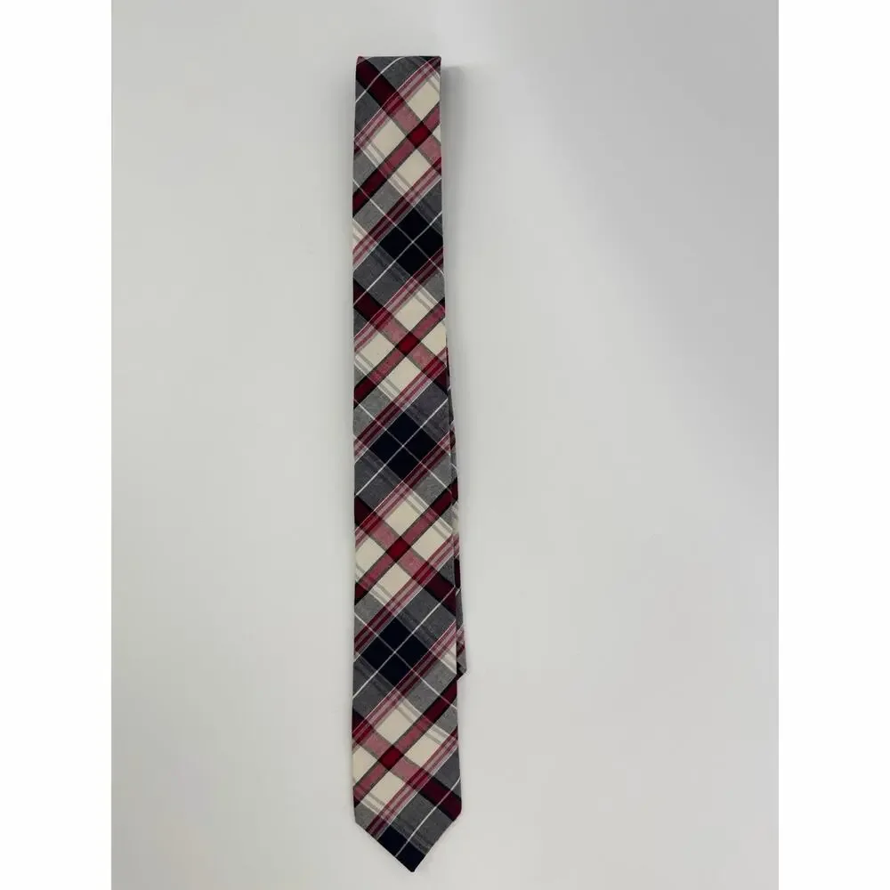 Merona, plaid pattern red white and blue tie